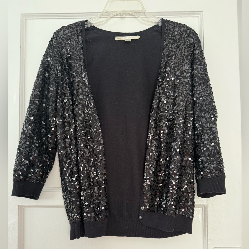 LC Lauren Conrad Cozy Sequin Cardigan Sz M